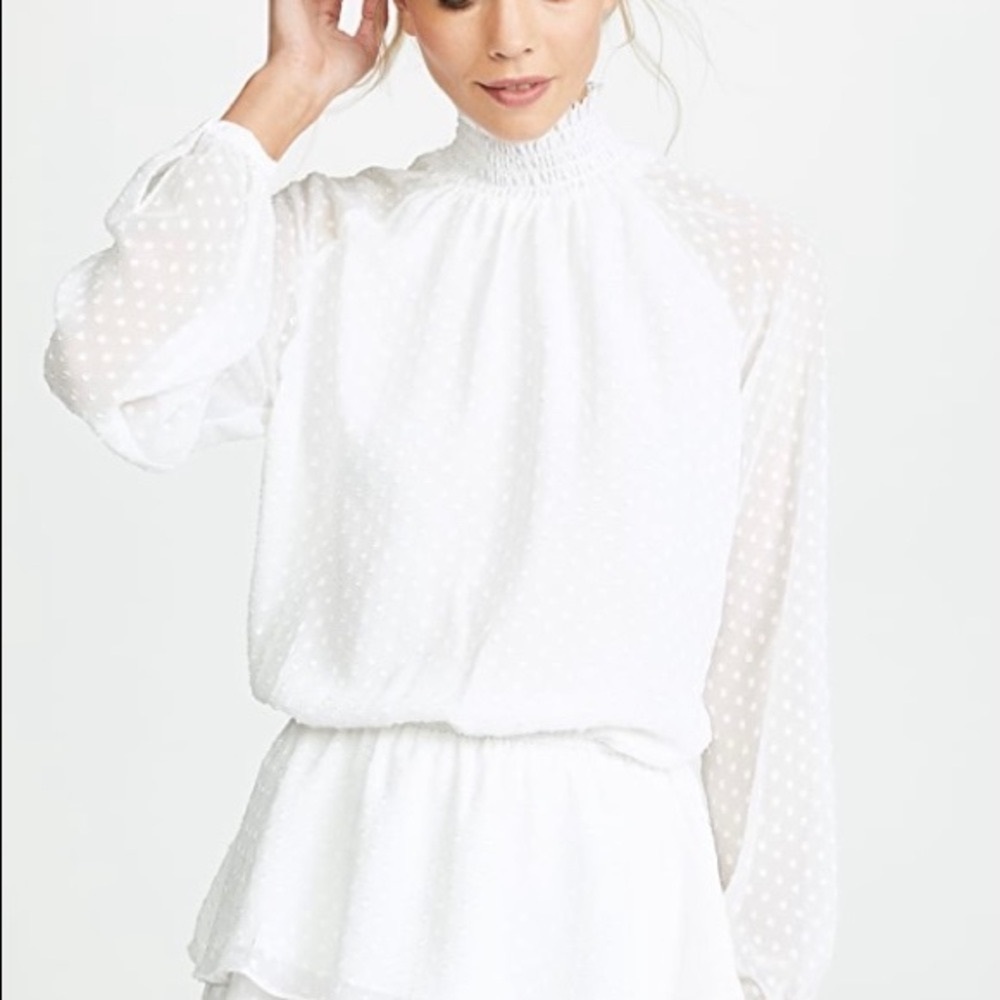 Yumi Kim Class Act Dress in Swiss Dot White-M